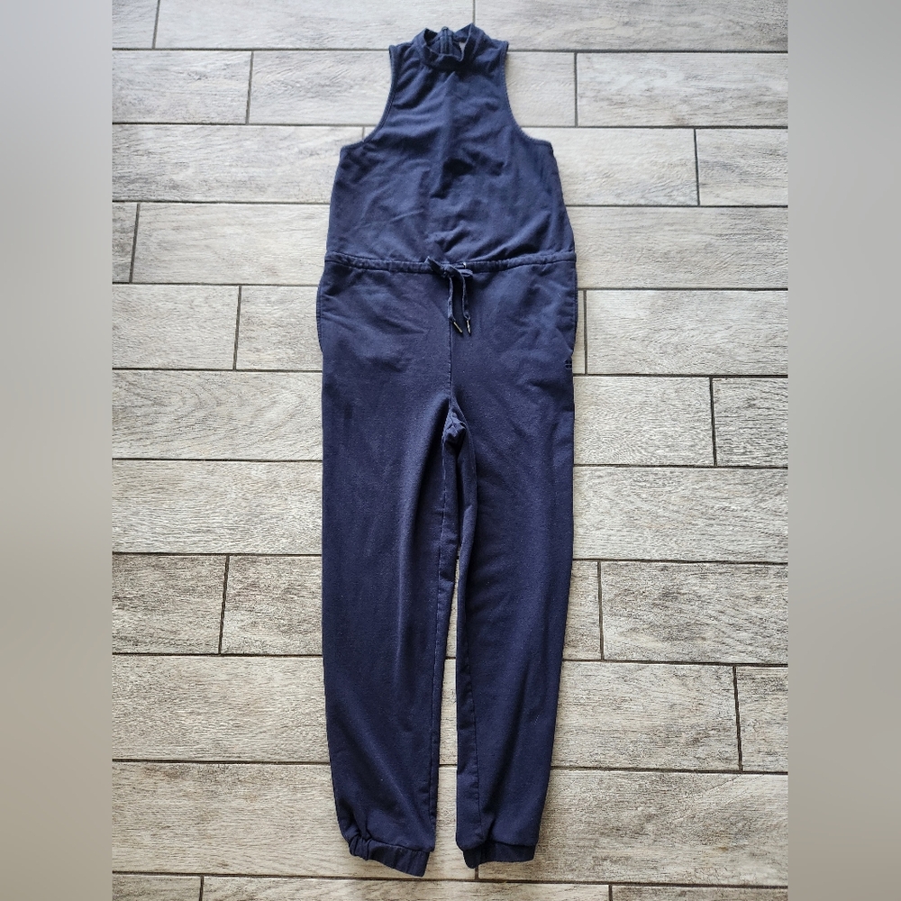 Sweaty Betty Women's Kaya Sleeveless Navy Blue Jumpsuit Sz XS Relaxed Lounge Zip